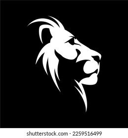  Head Lion Silhouette. Vector image