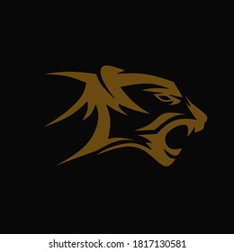 Logo de diseño simple de Head lion
