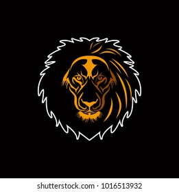 head lion vector illustration