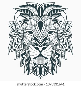 head lion zentangle