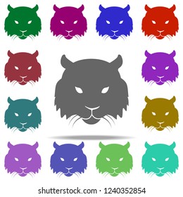 head of lioness silhouette icon. Elements of animals in multi color style icons. Simple icon for websites, web design, mobile app, info graphics