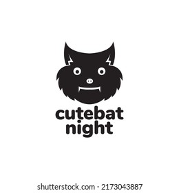head little bats black logo design vector graphic symbol icon illustration creative idea