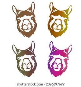 Head Of A Llama, Alpaca Vector Illustration. Vector Logo Illustration Alpacas Head
