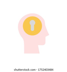 head lock icon. Simple color vector elements of brain process icons for ui and ux, website or mobile application