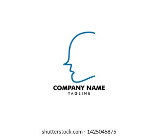 Head Logo abstract design vector template