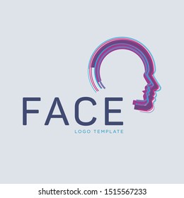 Head logo design, Mind logo vector