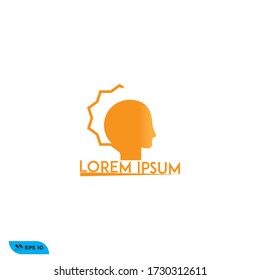 head logo icon design vector illustration 