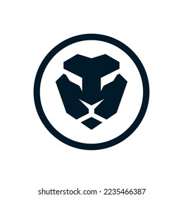 head logo lion head logo negative