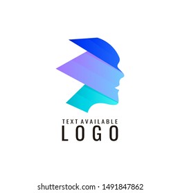 head logo, people design template