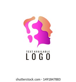 head logo, people design template