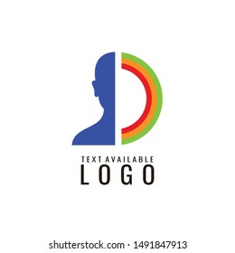 head logo, people design template