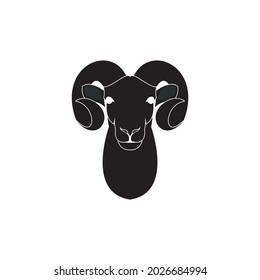 The head logo of a ram which means courage, strength and toughness. Suitable for zoo logos and the like