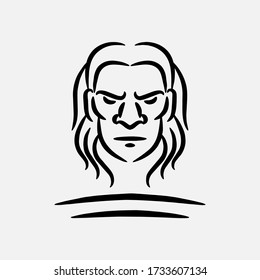 ilustración de diseño vectorial del logotipo de la cabeza. icono de logotipo, símbolo y plantilla