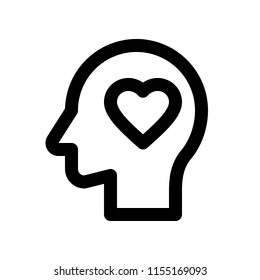 head with love shaped