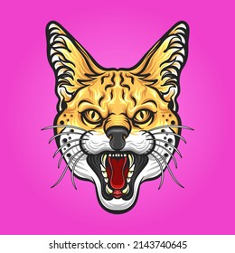 Ilustración vectorial de linx de cabeza