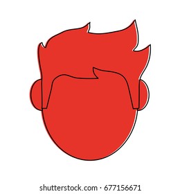 head of man avatar icon image 