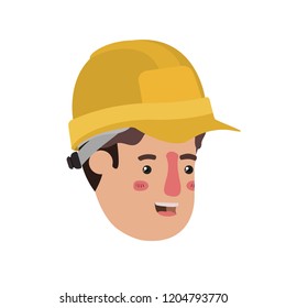 head of man builder avatar character