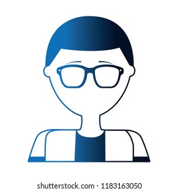 head man with eyeglasses avatar character