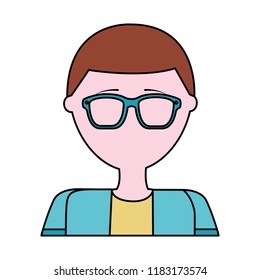 head man with eyeglasses avatar character