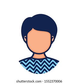 head man face avatar character vector illustration design