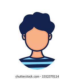 head man face avatar character vector illustration design
