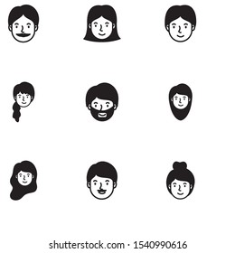 head man face with mustache avatar character vector illustration design