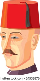 head of a man in a fez