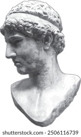 Head of a man from Greek Mythology. 