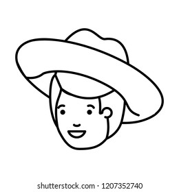 head of man with hat avatar character