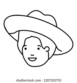 head of man with hat avatar character