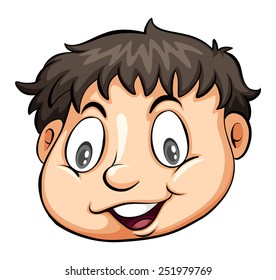  head of a man on a white background