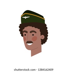 head of man pilot avatar character
