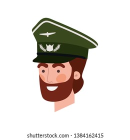 head of man pilot avatar character