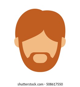 head man with redhead beard without face