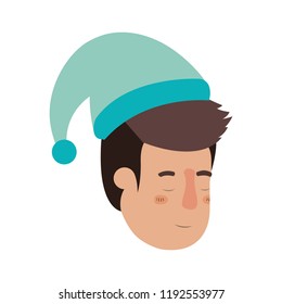 head of man sleeping avatar character