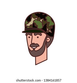 head of man soldier of war avatar character