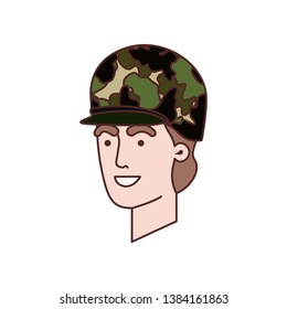 head of man soldier of war avatar character