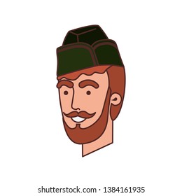 head of man soldier of war avatar character