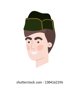 head of man soldier of war avatar character