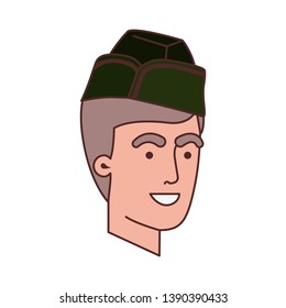 head of man soldier of war avatar character