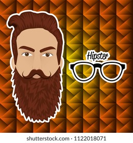 head man style hipster character