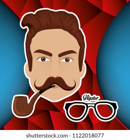 head man style hipster character