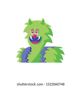 head of man wolf on white background vector illustration design