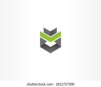 head or mask vector logo icon. Line concept design  template