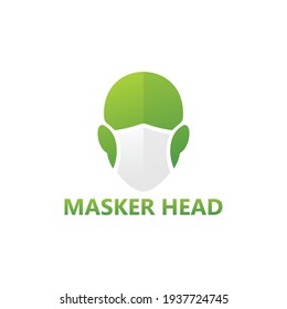 Head masker logo template design