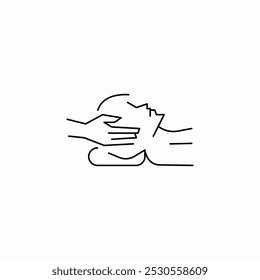 head massage icon sign vector