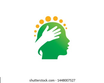 Head Massage Logo Template Design Vector, Emblem, Design Concept, Creative Symbol, Icon
