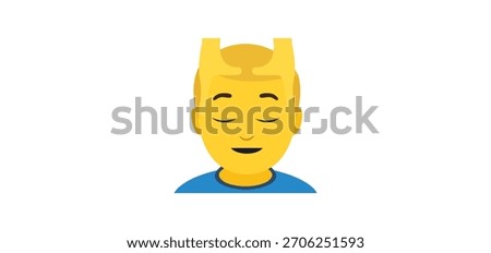head massage man getting a massage relax spa face head emoji symbol sign icon vector illustration isolated flat	