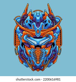 Figura vectorial detallada de la cabeza