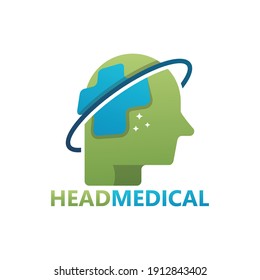 Head medical logo template design